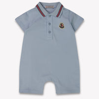 Moncler Baby Boys Playsuit In Light Blue