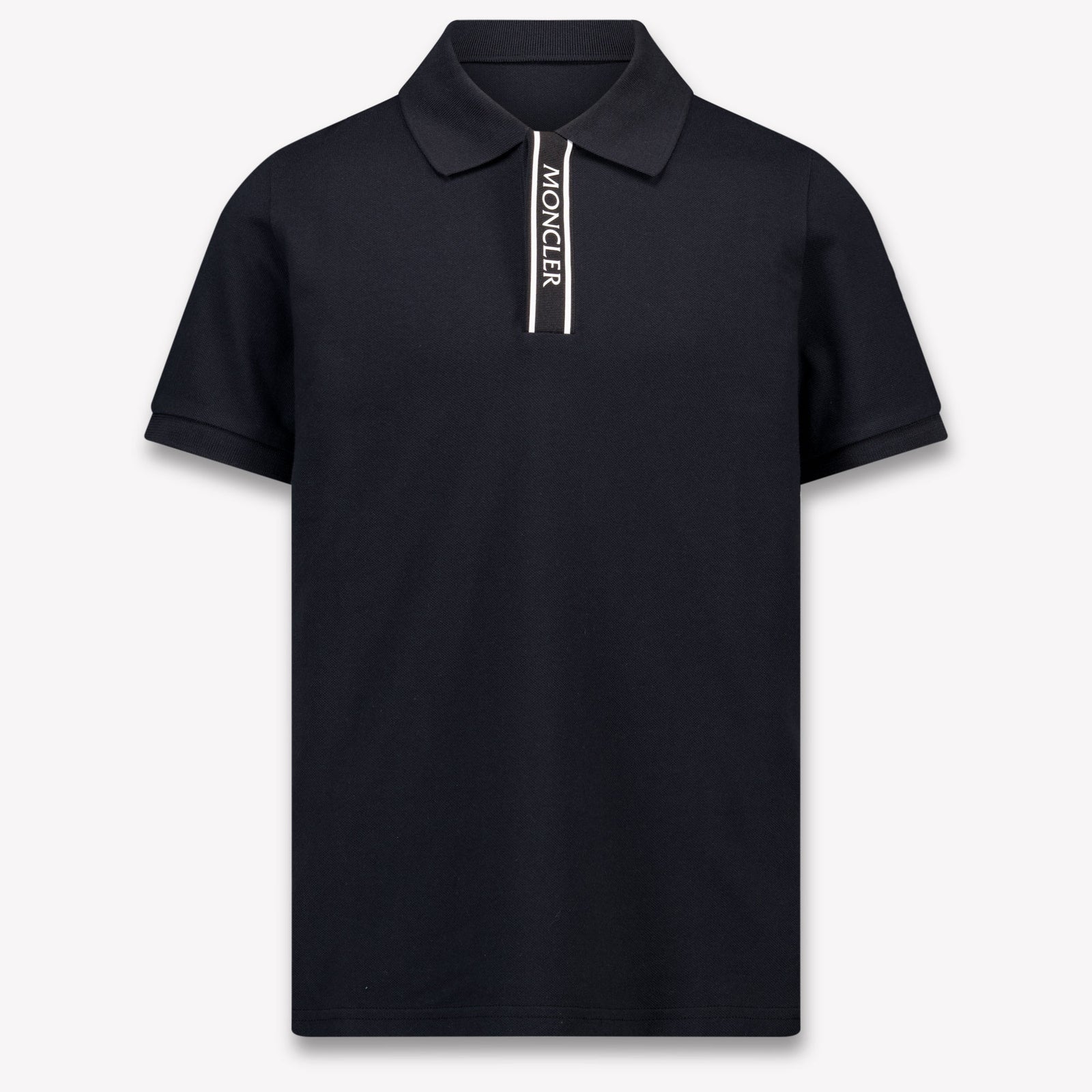 Moncler Kids Boys Polo In Black