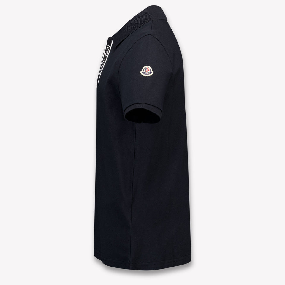 Moncler Kids Boys Polo In Black