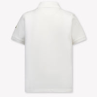 Moncler Kids Boys Polo In White