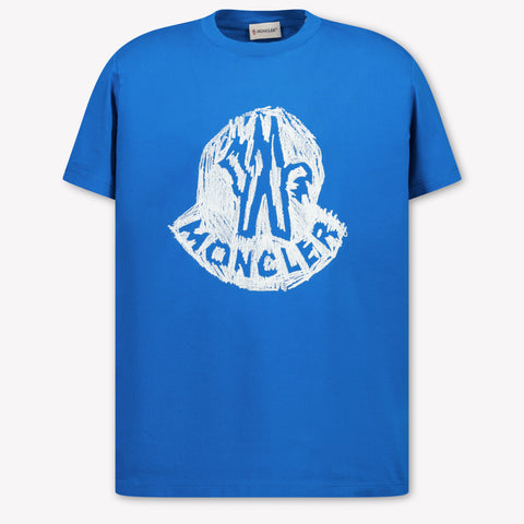 Moncler Kinder Jongens T-Shirt In Turquoise