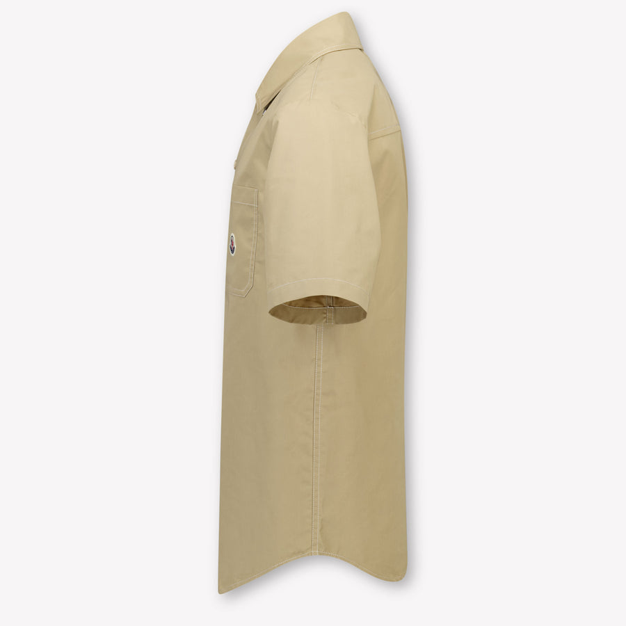 Moncler Kids Boys Blouse In Beige