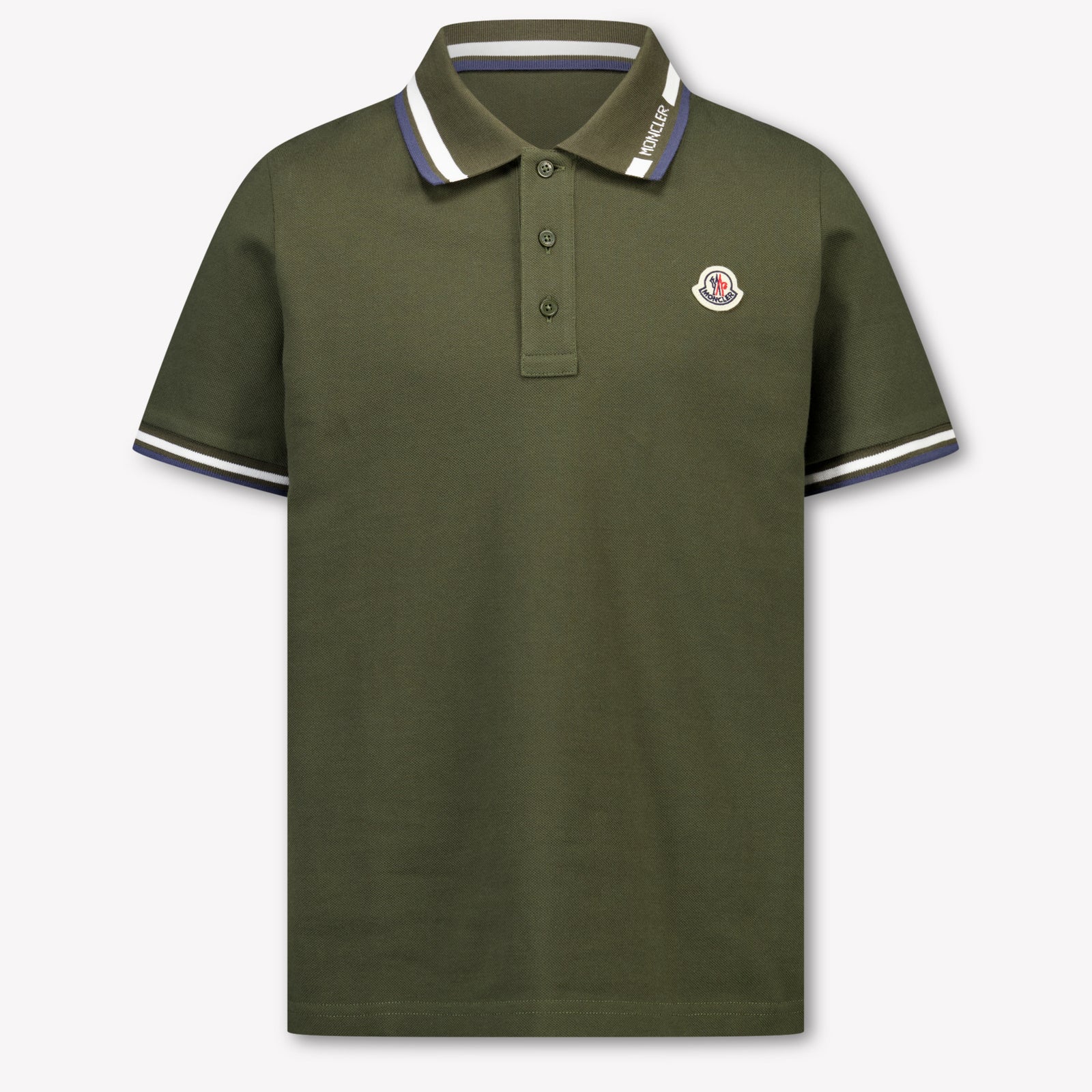 Moncler Kids Boys Polo In Army