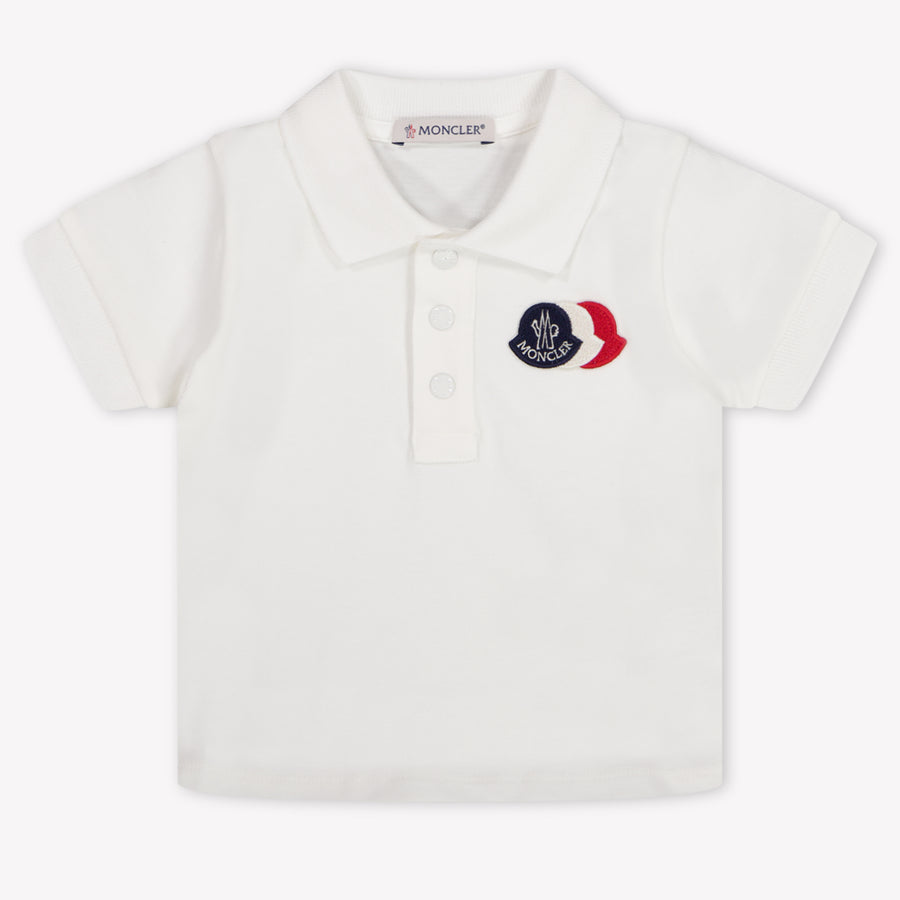 Moncler Baby Boys Polo Shirt in White