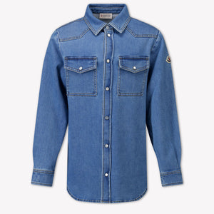 Moncler Kinder Jongens Blouse In Blauw