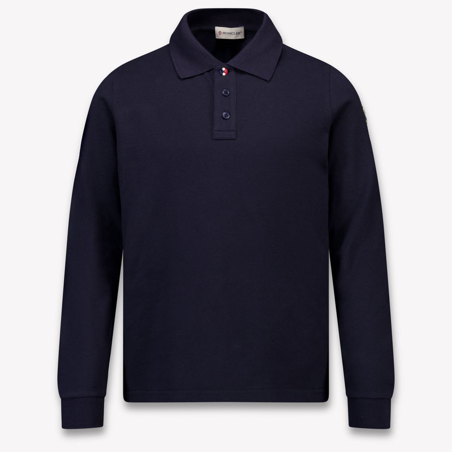 Moncler Boys Polo Shirt in Navy