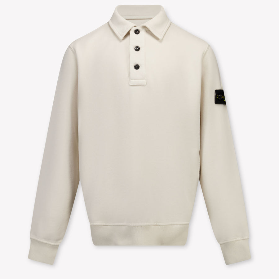 Stone Island Boys Sweater in Off-White