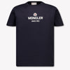 Moncler Kinder Jongens T-Shirt In Navy