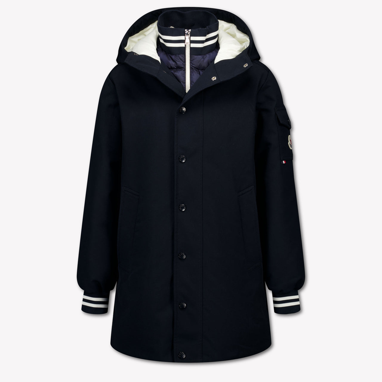 Moncler Ever Kinder Jongens Winterjas In Navy