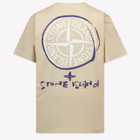 Stone Island Kids Boys T-Shirt In Beige