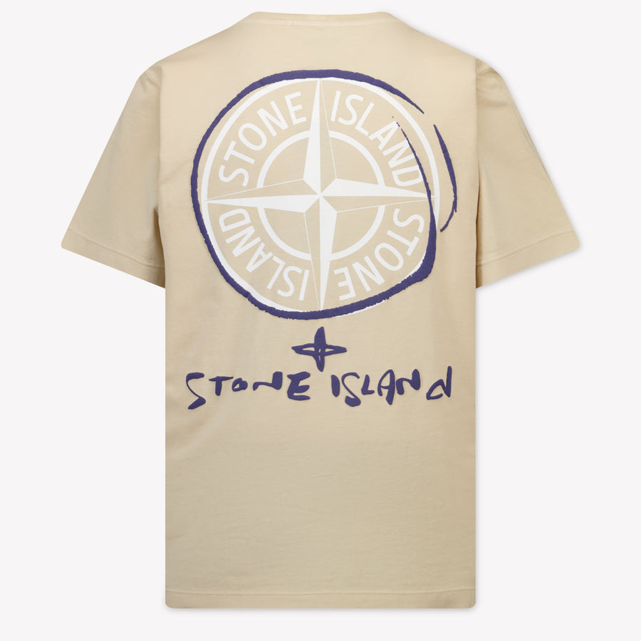 Stone Island Kids Boys T-Shirt In Beige