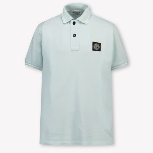Stone Island Kids Boys Polo In Light Blue