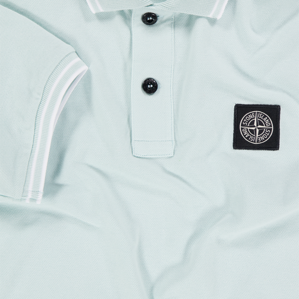 Stone Island Kids Boys Polo In Light Blue