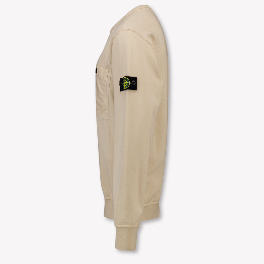 Stone Island Kids Boys Sweater In Beige