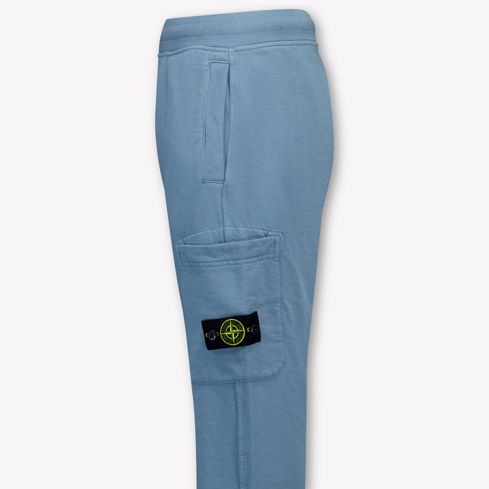 Stone Island Kids Boys Pants In Light Blue