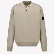 Stone Island Kids Boys Sweater In Light Gray