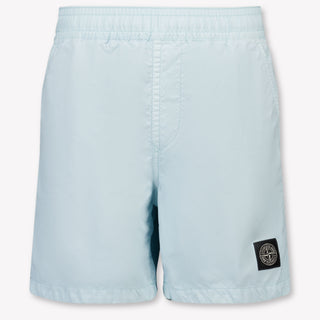 Stone Island Kids Boys Swimwear In Light Blue