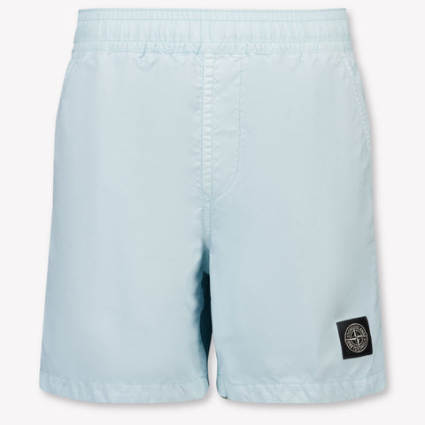 Stone Island Kids Boys Swimwear In Light Blue