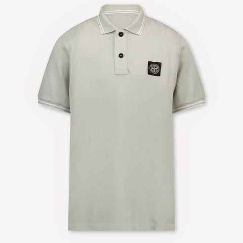 Stone Island Kids Boys Polo In Light Gray