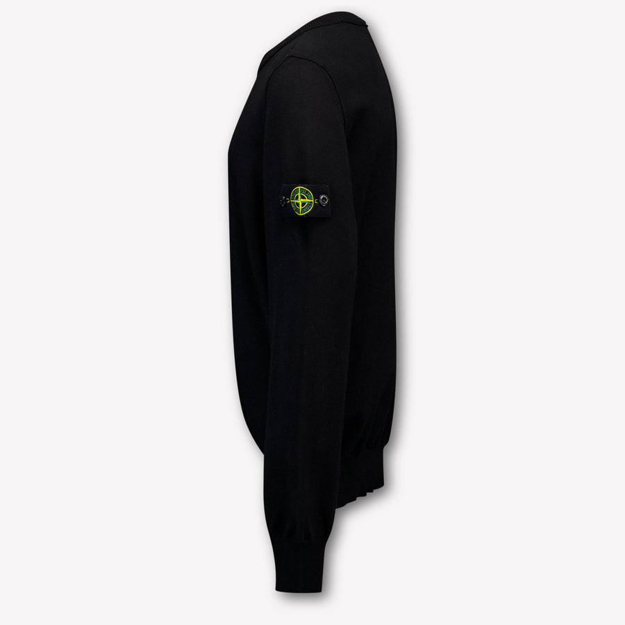 Stone Island Kids Boys Sweater In Black