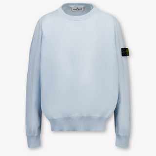 Stone Island Kids Boys Sweater In Light Blue