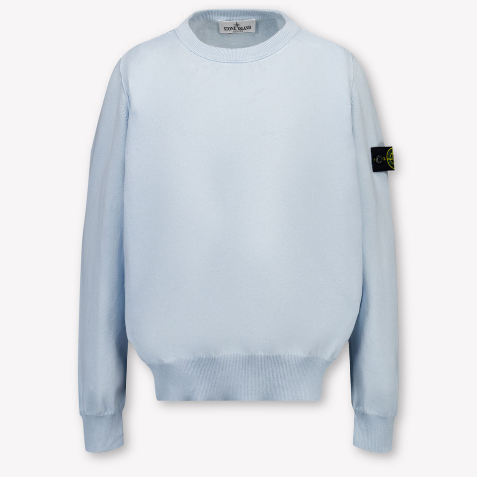 Stone Island Kids Boys Sweater In Light Blue