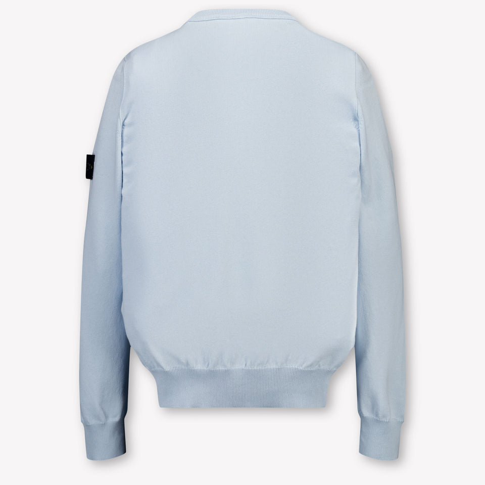 Stone Island Kids Boys Sweater In Light Blue