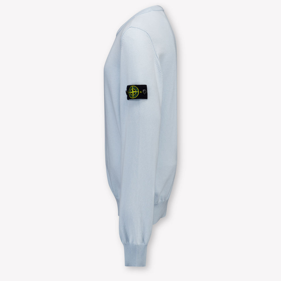 Stone Island Kids Boys Sweater In Light Blue