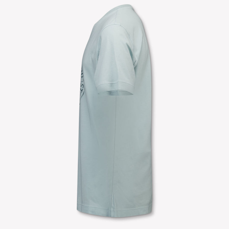 Stone Island Kids Boys T-Shirt In Light Blue