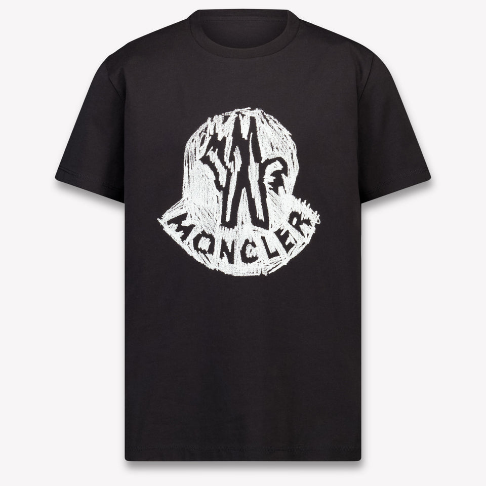 Moncler Kinder Jongens T-Shirt In Zwart