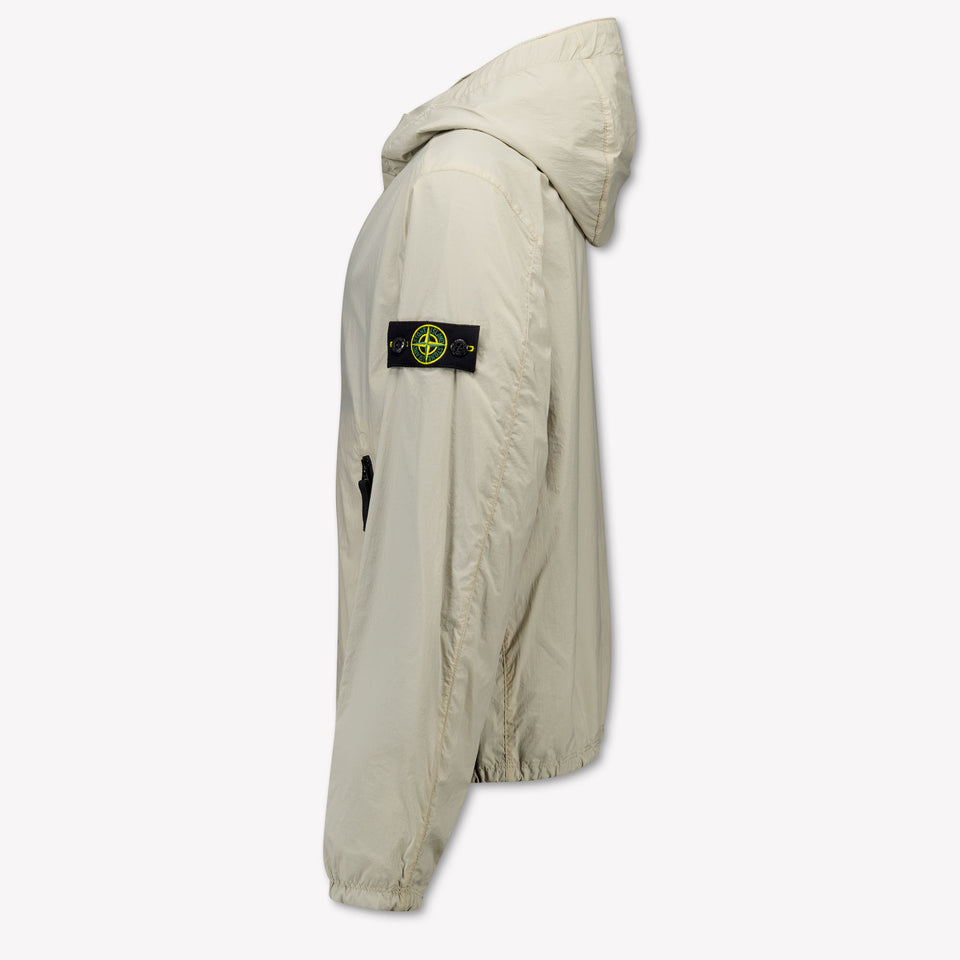 Stone Island Kinder Jongens Zomerjas In Licht Beige