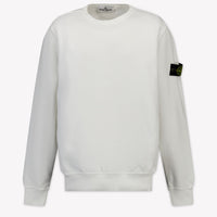 Stone Island Kids Boys Sweater In White