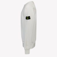 Stone Island Kids Boys Sweater In White