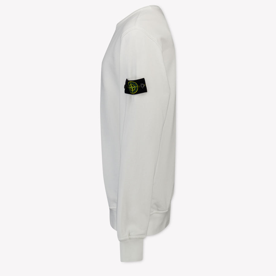 Stone Island Kids Boys Sweater In White