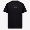Stone Island Kinder Jongens T-Shirt In Zwart