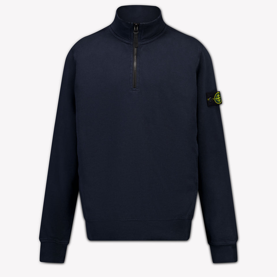 Stone Island Kids Boys Sweater In Navy