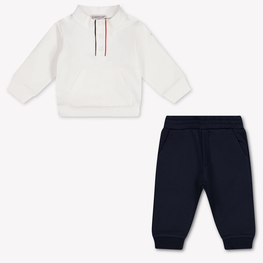 Moncler Baby Jongens Joggingpak In Wit