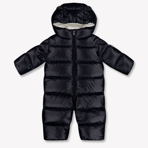 Moncler Alanie Baby Unisex Ski Suits In Navy