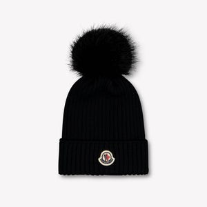 Moncler Kids Girls Hat In Black