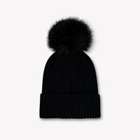 Moncler Kids Girls Hat In Black