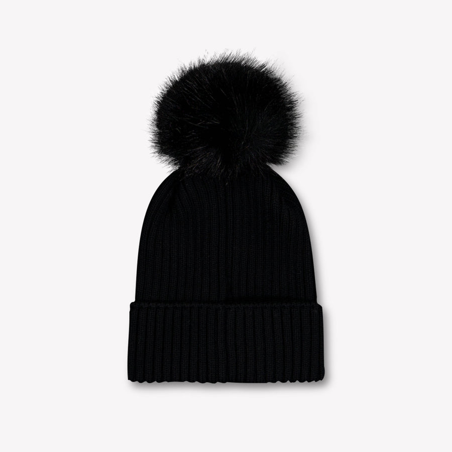 Moncler Kids Girls Hat In Black