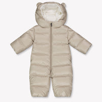 Moncler Alanie Baby Unisex Ski Suits In Beige