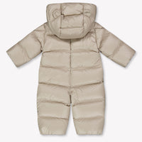 Moncler Alanie Baby Unisex Ski Suits In Beige
