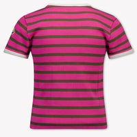 Moncler Kids Girls T-Shirt In Fuchsia