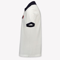 Moncler Kids Boys Polo In White