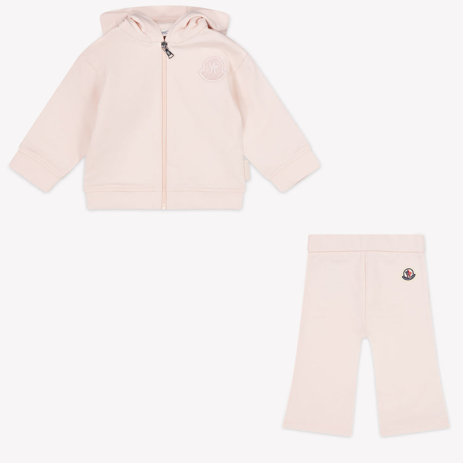 Moncler Baby Girls Tracksuit in Light Pink