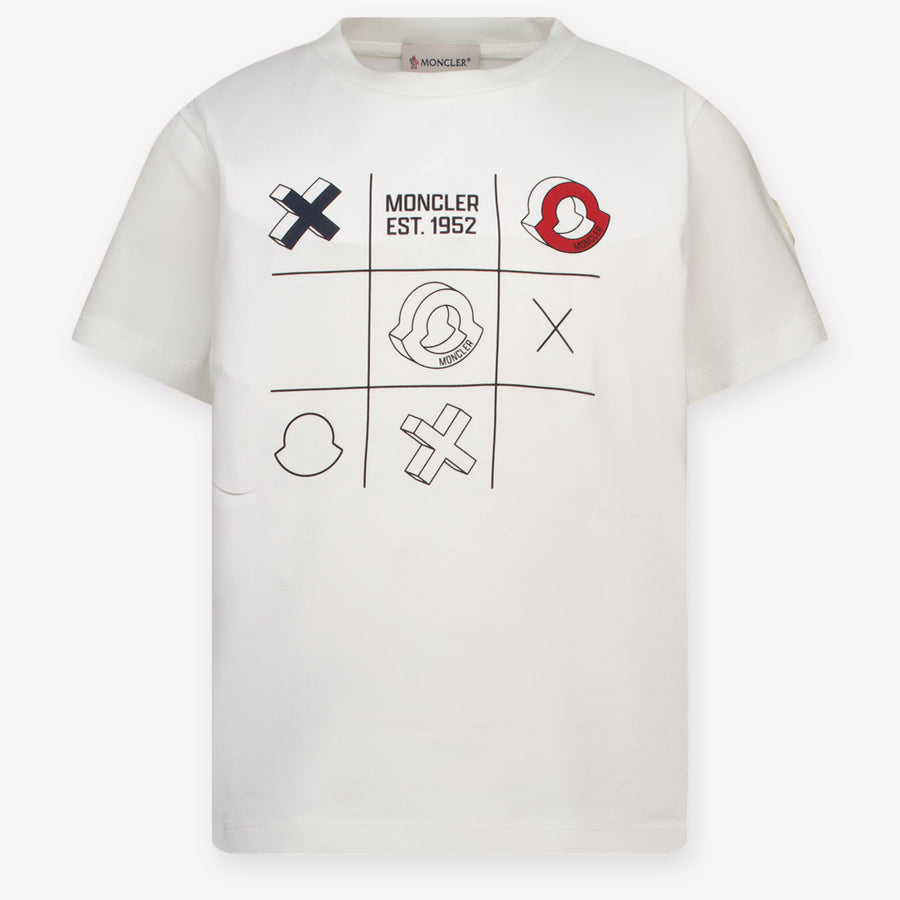 Moncler Kinder Jongens T-Shirt In Wit