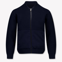Stone Island Kids Boys Cardigan In Navy