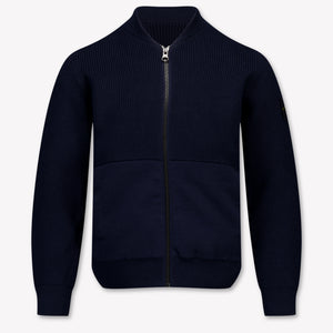 Stone Island Kids Boys Cardigan In Navy