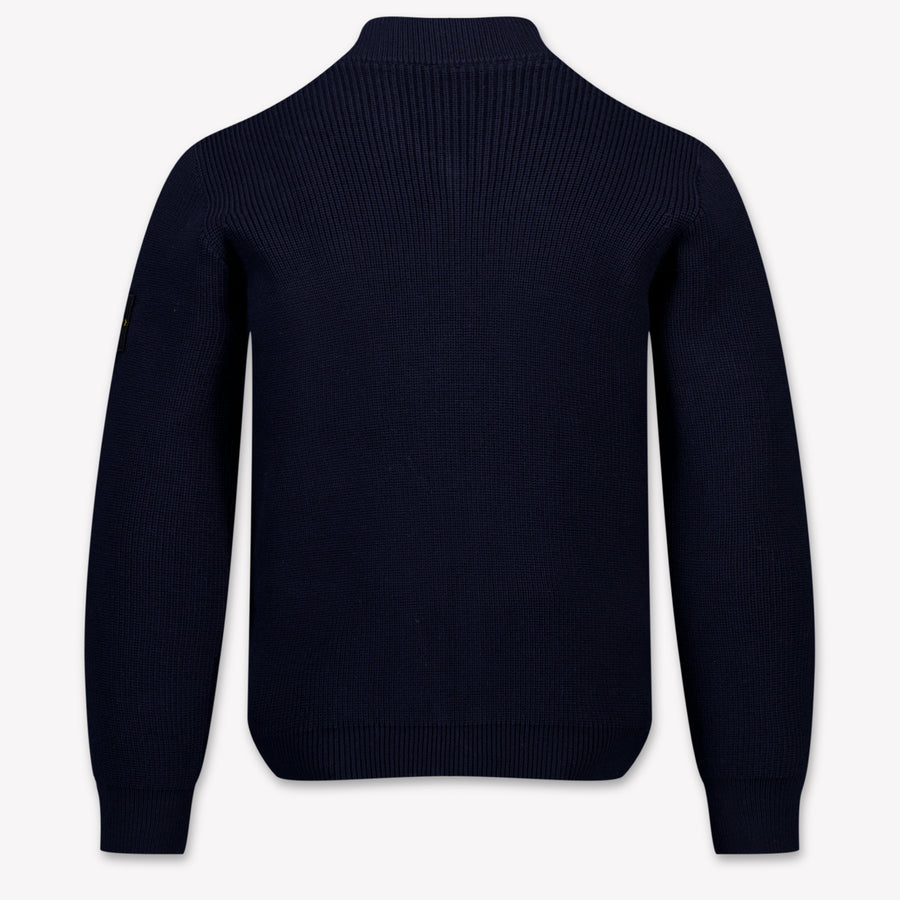 Stone Island Kids Boys Cardigan In Navy